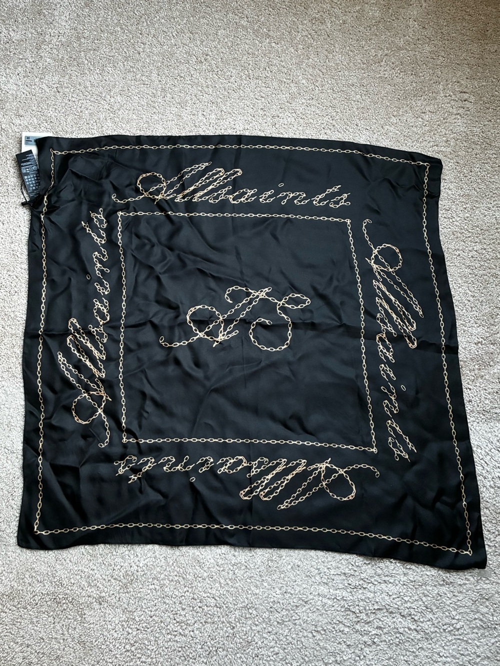 All Saints All Chains silk square scarf